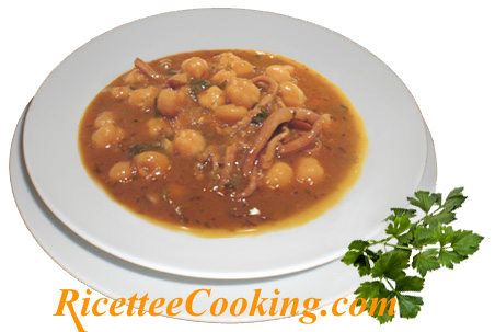 Zuppa di ceci e moscardini